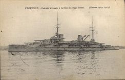 CPA Bateau de Guerre Provence Cuirasse d'escadre a turbines