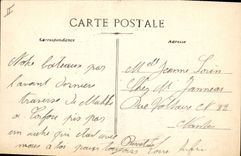 Vintage Postcard Warship Paris Armours French 1st rank by heavy sea