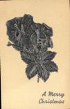 Vintage Postcard Fantasy silver plated Flowers (in relief)