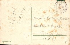 CPA Fantaisie Fleurs Poissons 