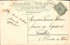 CPA Fantaisie Fleurs Enfant Fer a cheval 