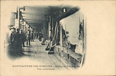 Vintage Postcard Manufactures Goblins Paris Metier of High Vue stringer interior SIGNAL