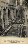 CPA Paris Premiere ordination de pretres par SE le cardinal Amette Archeveque de Paris a l'eglise St Sulpice Tapis Tapisserie 