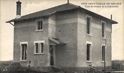 CPA Soie artificielle du Sud Est Type de maison de la Cite Jardin 