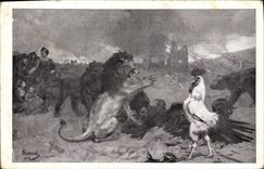 CPA Lion coq Aigle 