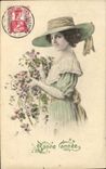 CPA Fantaisie Illustrateur Femme 