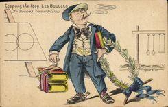 CPA Fantaisie Illustrateur Les boucles Boucles universitaires 