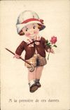 CPA Fantaisie Illustrateur Enfant A la premiere de ces dames 