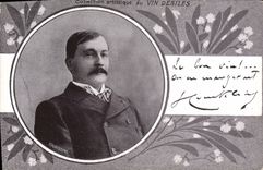 Vintage Postcard Courteline Wine Desiles