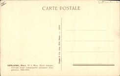 Vintage Postcard Verlaine