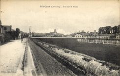 CPA Cheval Equitation Hippisme Touques Vue sur le haras