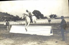 CARTE PHOTO Cheval Equitation Hippisme Militaria