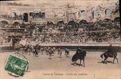 CPA Corrida Course de taureaux Entree des cuadrillas