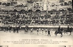 Postal Corrida Corrida de toros Preliminar el paseo o enmarañada cuadrillas