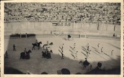 CARTE PHOTO Arles 1957 Corrida Course de taureaux 
