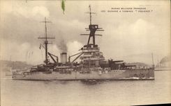 Vintage Postcard Warship Armours has Provence turbines