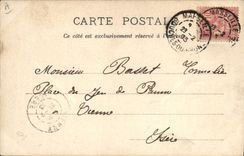 Vintage Postcard Warship Marseilles armours It Pothuau in the National Basin