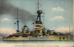 CPA Bateau de Guerre Provence Cuirasse a turbines