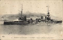 CPA Bateau de Guerre Patrie Cuirasse d'escadre