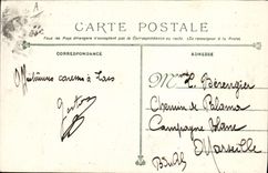 CPA Bateau de Guerre Tourelle historique du croiseur Pothuau Cote Tribord