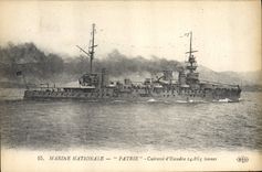 CPA Bateau de Guerre Patrie Cuirasse d'escadre