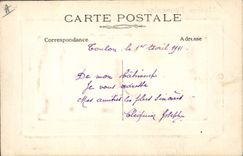 Vintage Postcard Warship Pothuau Cruiser School of Application of Shooting