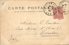 Vintage Postcard Warship Toulon Pothuau Croiseur Armours