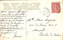 CPA Fantaisie Fleurs Trefles Fer a cheval