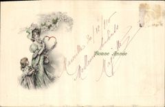 CPA Fantaisie Illustrateur Femme Enfant 