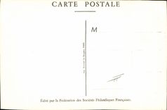 Vintage Postcard Fouquet of Varane Day of the stamp 1946