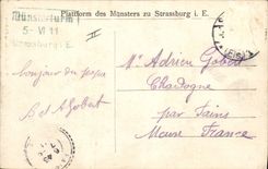 Vintage Postcard Jean Baptist Schwilgue Author of the astronomical clock