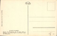 Vintage Postcard Eugen d'Albert