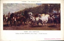 CPA Hippisme Equitation Foire aux chevaux Rosa Bonheur Londres National Gallery 