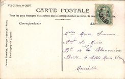 CPA Fantaisie Fleurs Annee 1907 Femme 