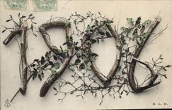 CPA Fantaisie Fleurs Annee 1906 