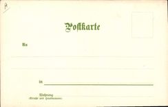 Vintage Postcard Fantasy Flowers Month Juli July