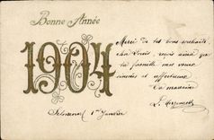 CPA Fantaisie Fleurs Annee 1904 