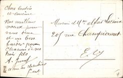 CPA Fantaisie Fleurs Annee 1909 