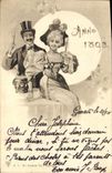 Vintage Postcard Fantasy Woman Year 1893 RARE