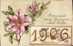 CPA Fantaisie Fleurs Annee 1906 