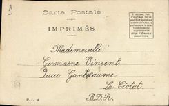 CPA Fantaisie Fleurs Annee 1906 