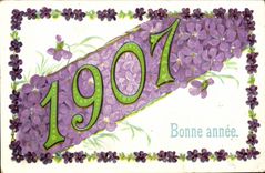 CPA Fantaisie Fleurs Annee 1907 