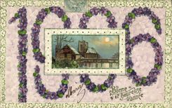 CPA Fantaisie Fleurs Annee 1906 