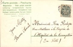 CPA Fantaisie Fleurs Annee 1906 Colombes 