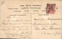 CPA Fantaisie Fleurs Annee 1906 Femme