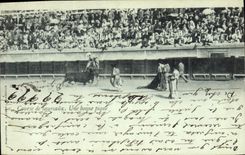 CPA Corrida Course de taureaux Une bonne pique 