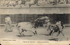 CPA Corrida Course de taureaux Pose de banderilles 