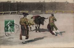 CPA Corrida Course de taureaux 