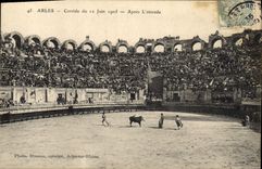 CPA Corrida Course de taureaux Arles Corridau du 12 juin 1905 Apres l'estocade