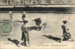CPA Corrida Course de taureaux Preparation aux banderilles 